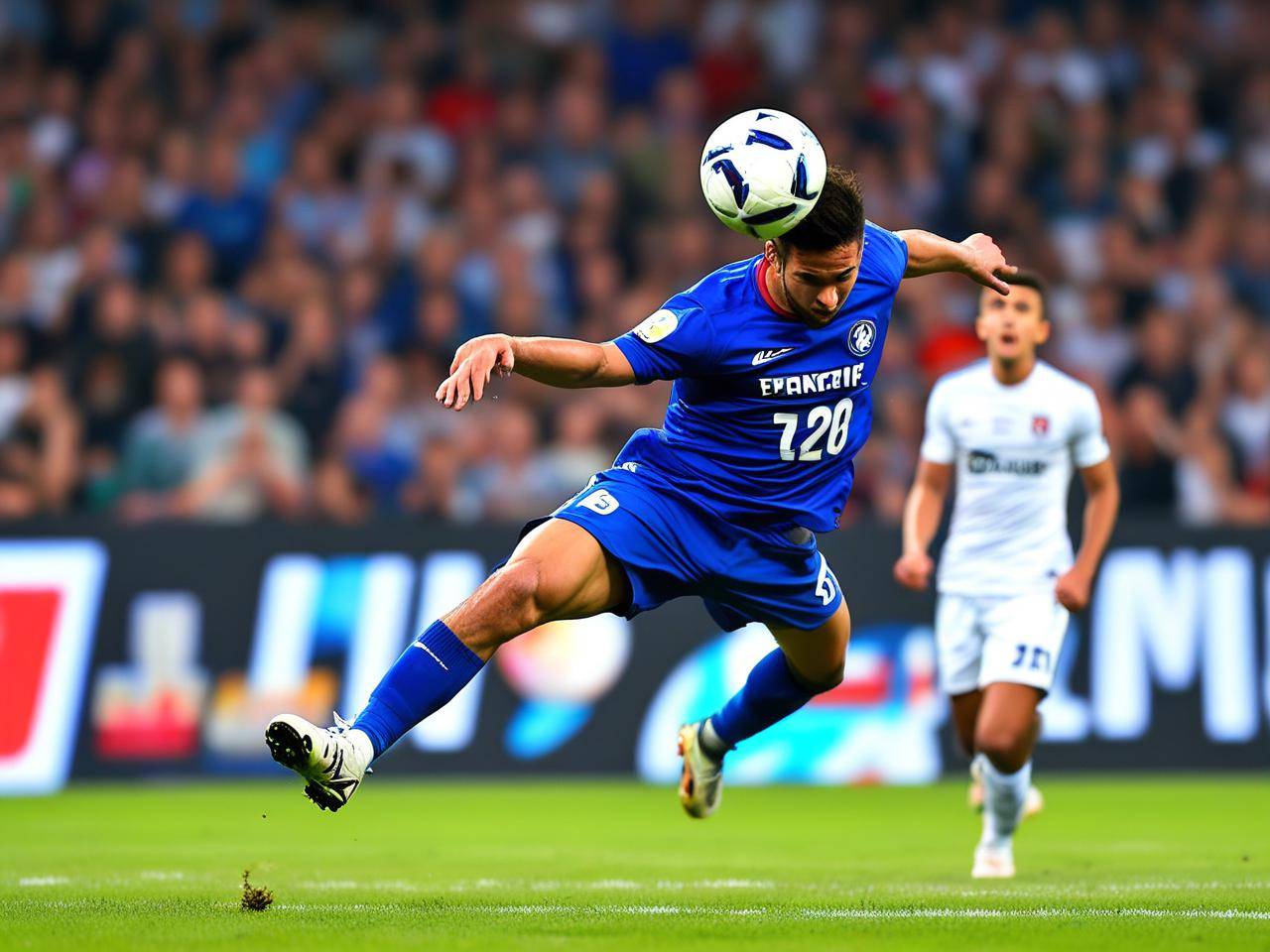 足球赛场上双方的高超技艺将比赛推向高潮 足球赛场上双方的高超技艺将比赛推向高潮